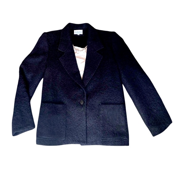 Vintage Lombardi Inc Classic Sportswear Black Mohair Single Breast Jacket - Picture 5 of 11